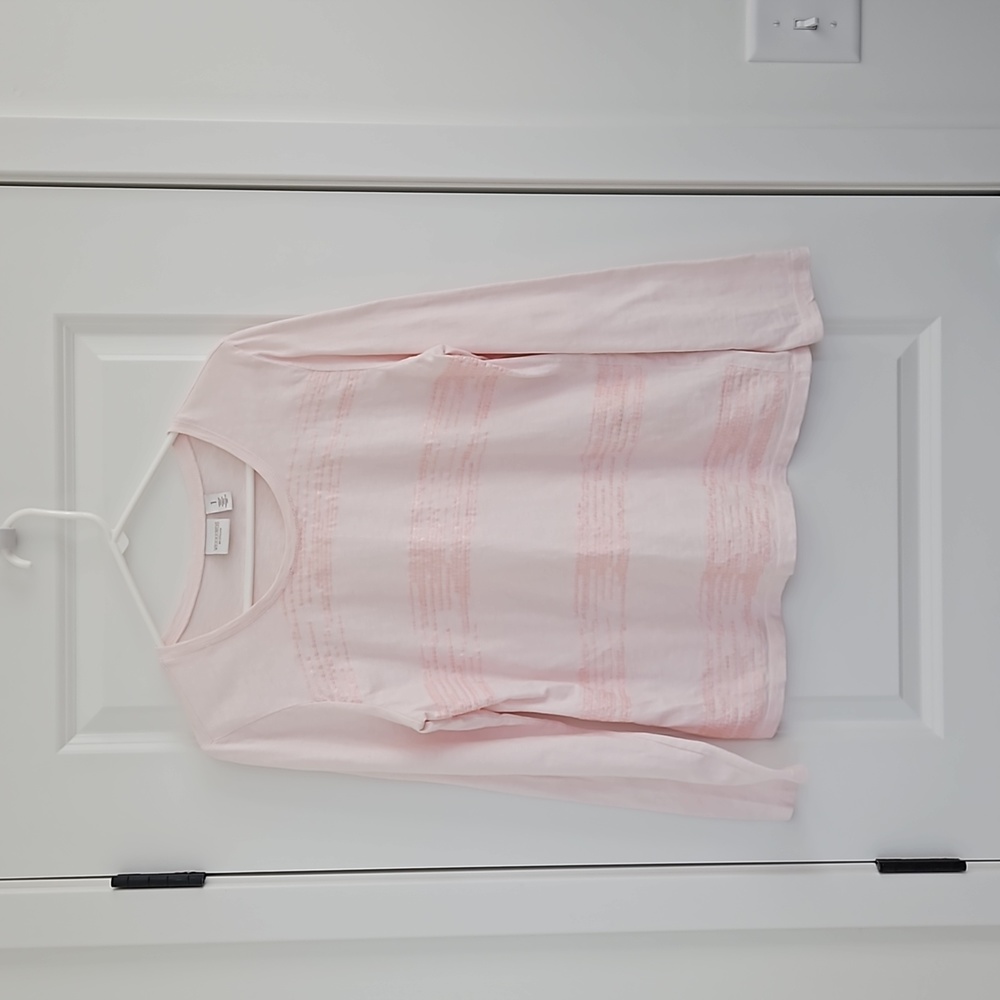 Chico's Long Sleeve Sequin Tee